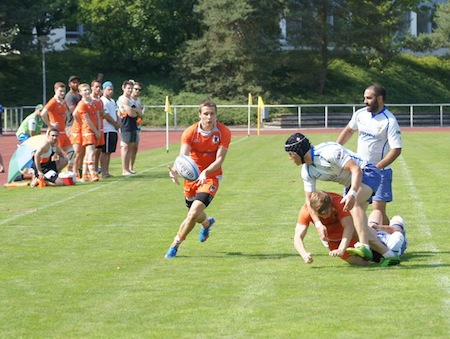 Dauerbrenner im Einsatz: Mischa bei der Deutschen Meisterschaft im 7er-Rugby 2014