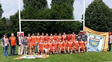 Deutscher Meister 2014: Die U18 der RG Heidelberg mit Vorständen und Betreuern